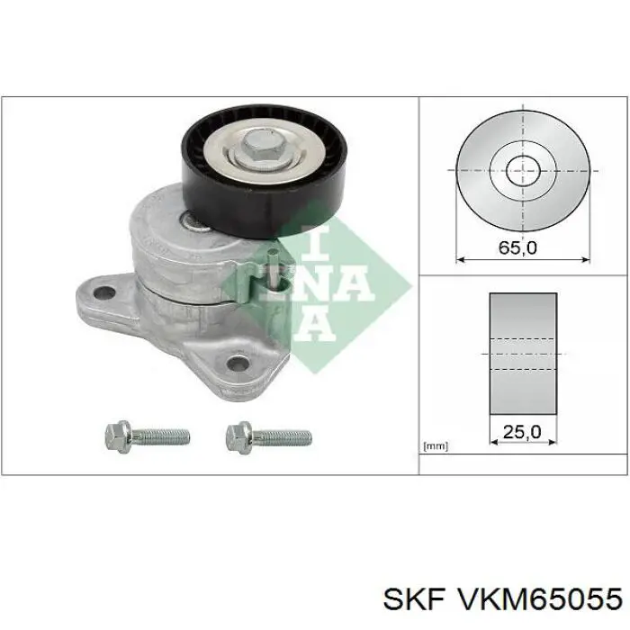 VKM 65055 SKF tensor de correa, correa poli v