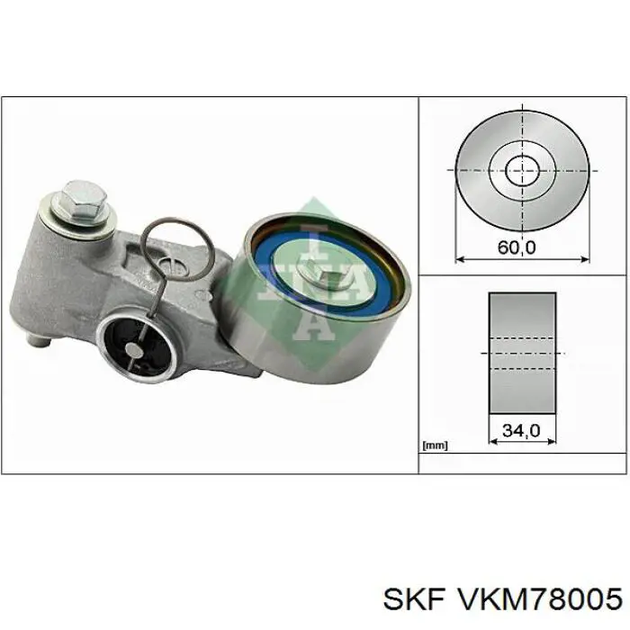 Tensor de correa accesorios SKF VKM78005 precio, desde 76,27 EUR