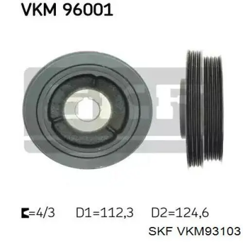 VKM93103 SKF polea de cigüeñal