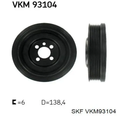 VKM 93104 SKF polea de cigüeñal