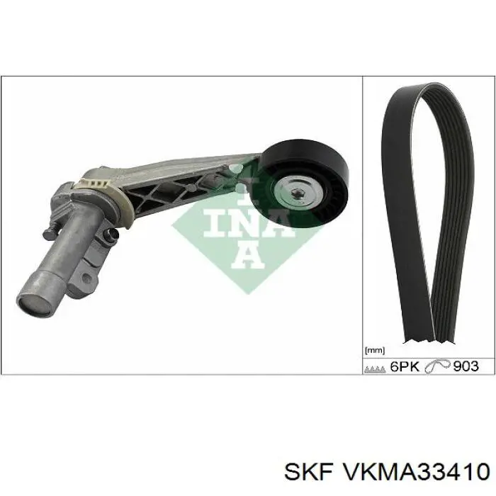 VKMA 33410 SKF correa de transmision, juego completo