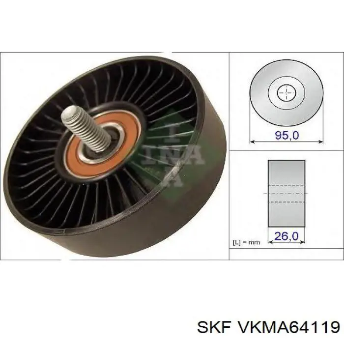 Correa de transmisión SKF VKMA64119
