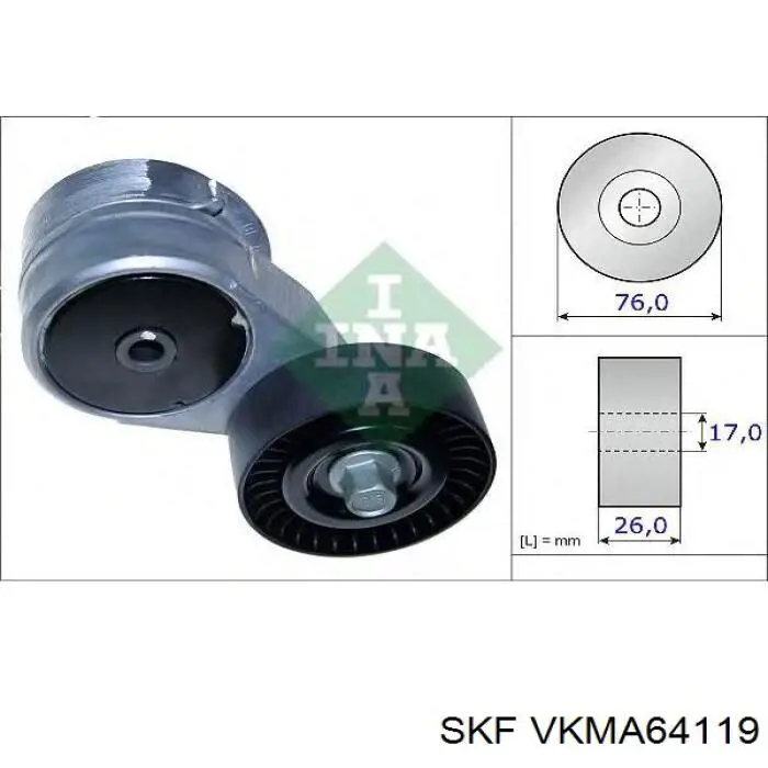 VKMA64119 SKF Correa de transmisión, completo