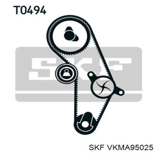 VKMA 95025 SKF kit de correa de distribución