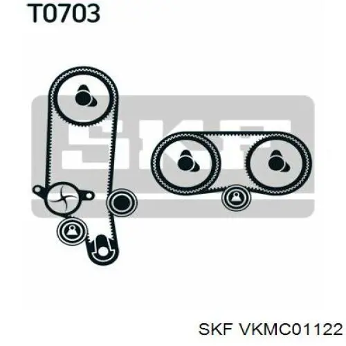 VKMC 01122 SKF kit correa de distribución