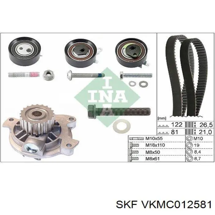 Juego de correas dentadas SKF VKMC012581 precio, desde 191,03 EUR