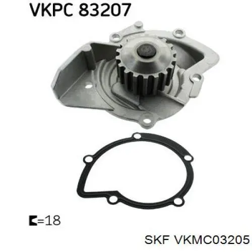 VKMC 03205 SKF kit de correa de distribución