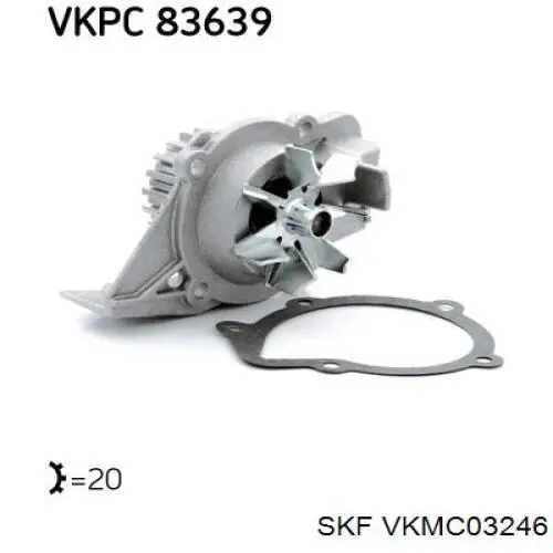 VKMC 03246 SKF kit de correa de distribución