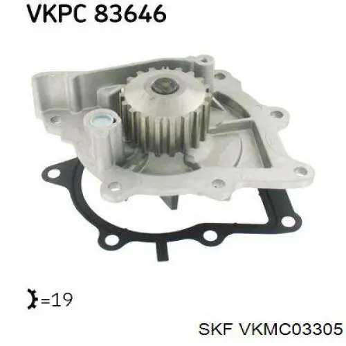 Juego de correas dentadas SKF VKMC03305 precio, desde 110,47 EUR