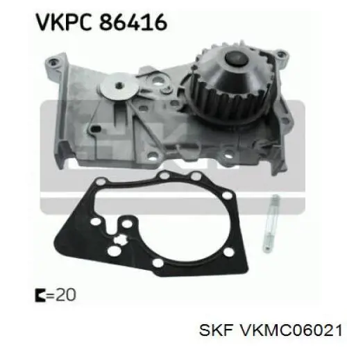 Juego de correas dentadas SKF VKMC06021 precio, desde 105,36 EUR
