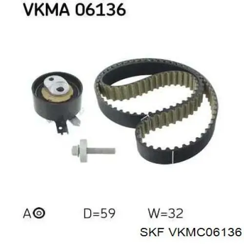 Comprar VKMC06136 SKF Kit de correa de distribución