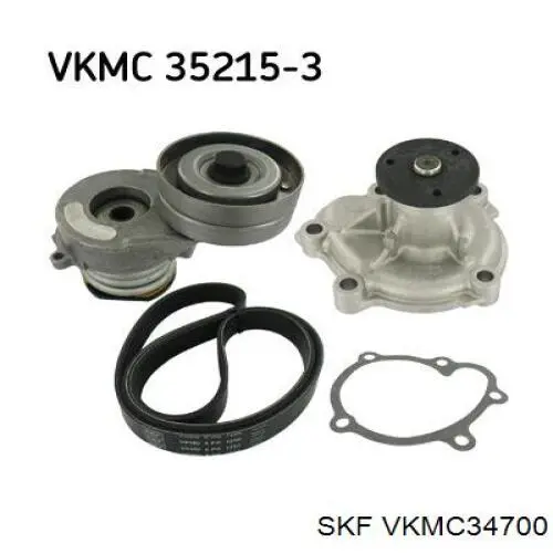VKMC 34700 SKF polea inversión / guía, correa poli v