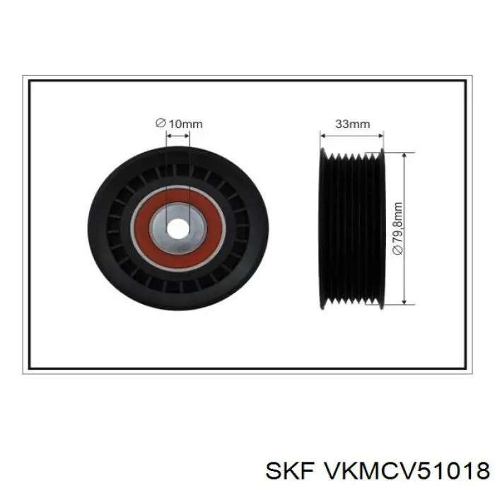 VKMCV 51018 SKF polea inversión / guía, correa poli v