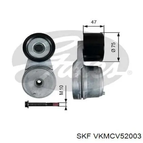 Comprar VKMCV52003 SKF Tensor de correa poli V 