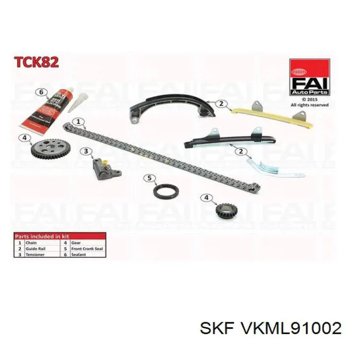 VKML91002 SKF kit de cadenas de distribución