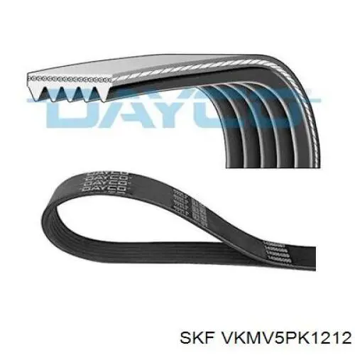 Correa de alternador VKMV5PK1212 SKF