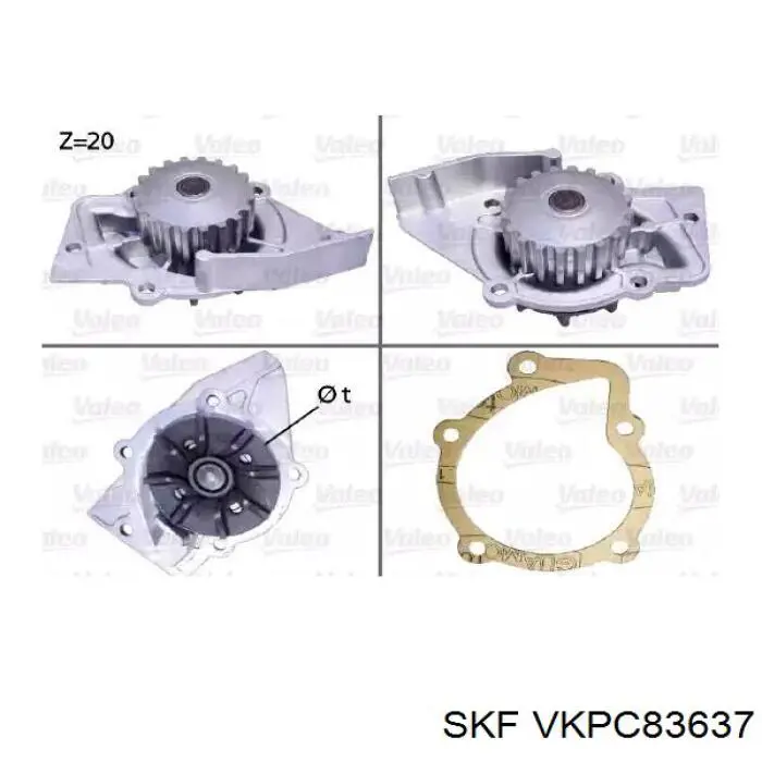 Bomba de agua Peugeot 406 8B