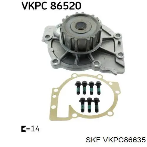 VKPC 86635 SKF bomba de agua