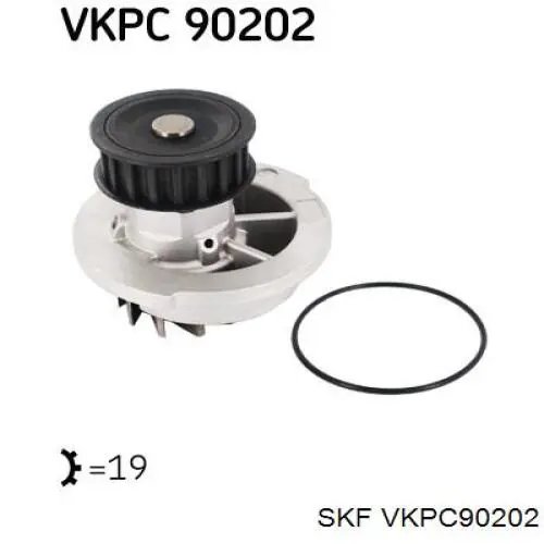 VKPC90202 SKF Bomba refrigerante coche