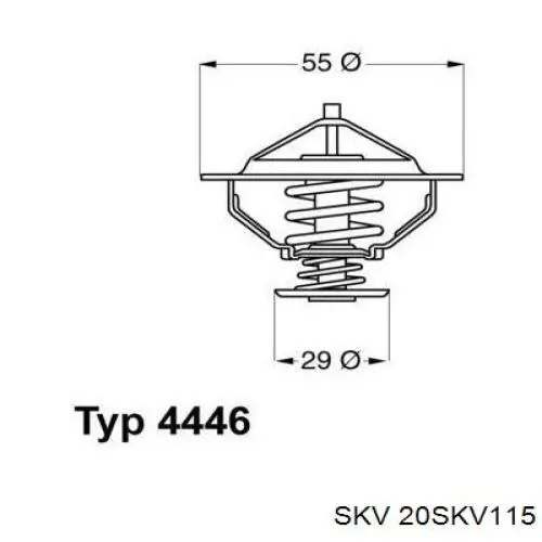 Caja de termostato 460182 Triclo