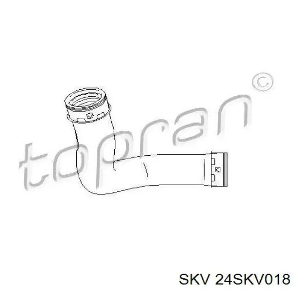 24SKV018 SKV tubo flexible de aire de sobrealimentación derecho