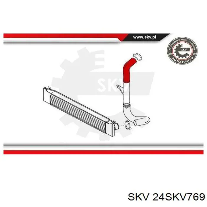 24SKV769 SKV tubo flexible de aire de sobrealimentación superior izquierdo