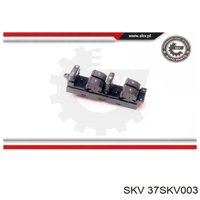 Interruptor de elevalunas delantera izquierda 37SKV003 SKV