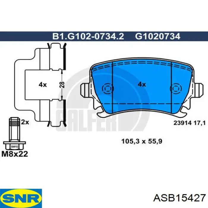 Sensor ABS trasero derecho Volkswagen Passat 3C5