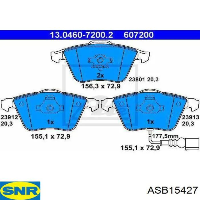 Sensor ABS trasero derecho Volkswagen Passat 3C5