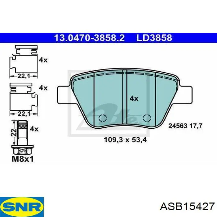 Sensor ABS trasero derecho Volkswagen Passat 3C5