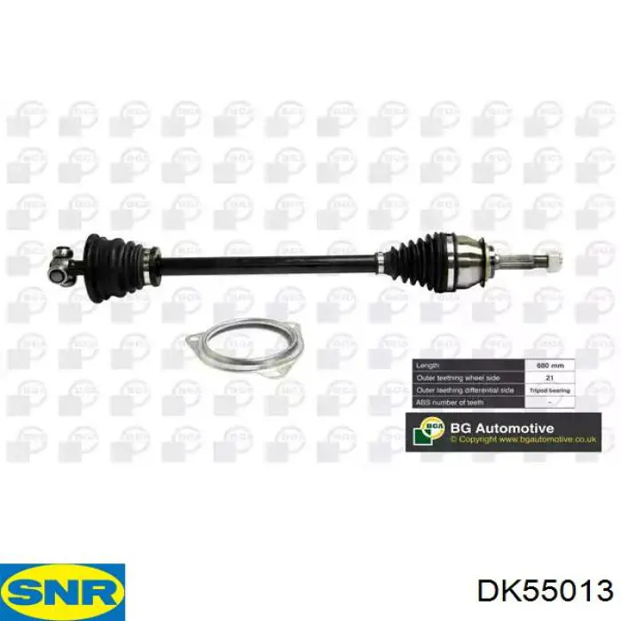 Semieje delantero izquierdo SNR DK55013 precio, desde 86,80 EUR