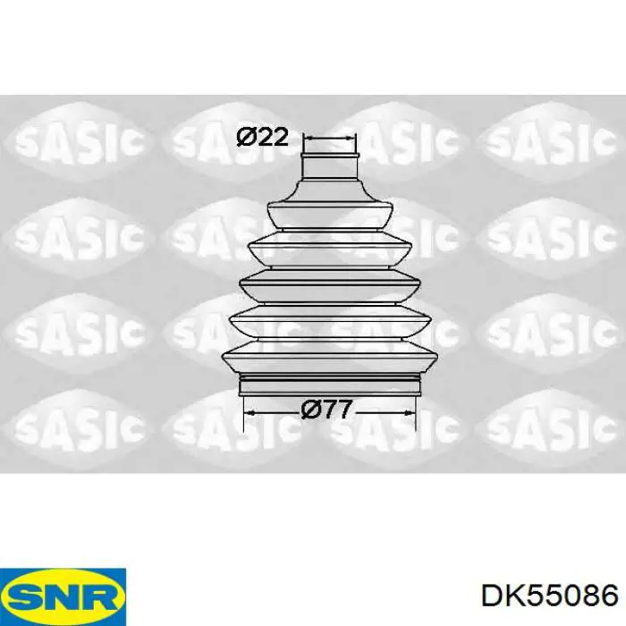 DK55.086 SNR árbol de transmisión delantero izquierdo