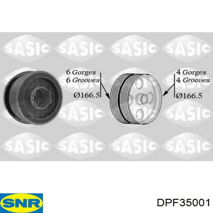 DPF35001 SNR polea de cigüeñal