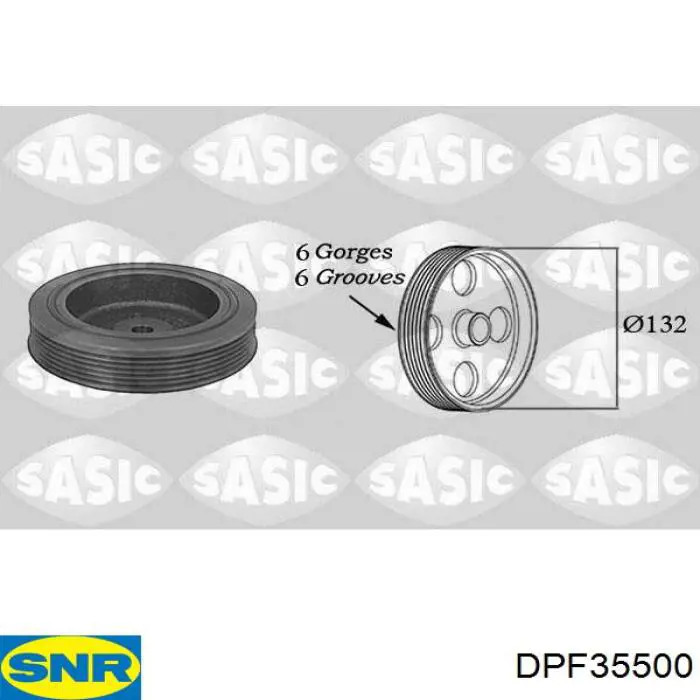 DPF35500 SNR polea de cigüeñal