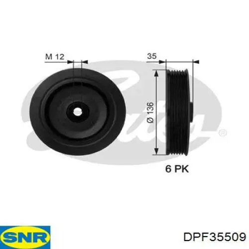 DPF35509 SNR polea de cigüeñal