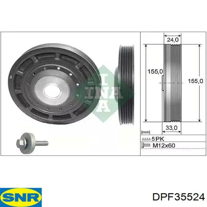 DPF355.24 SNR polea de cigüeñal