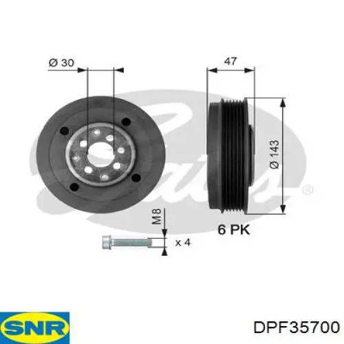 Comprar DPF35700 SNR La polea del cigüeñal