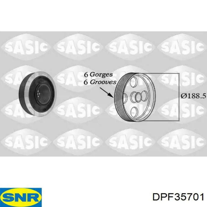 DPF35701 SNR polea de cigüeñal