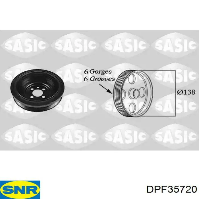 DPF357.20 SNR polea de cigüeñal