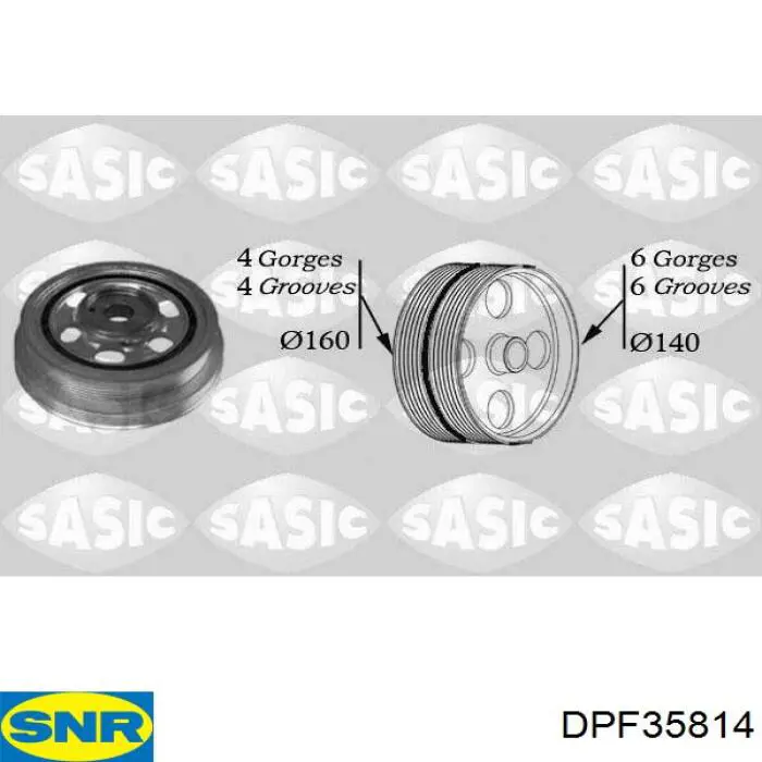 Polea del cigüeñal SNR DPF35814 precio, desde 61,68 EUR