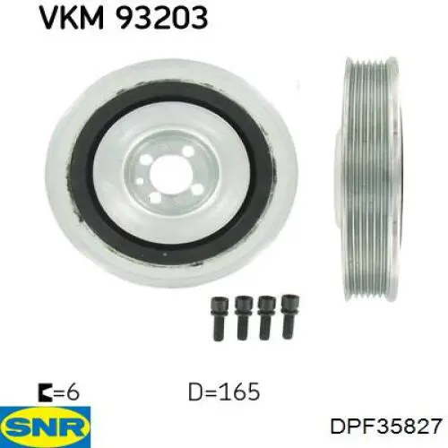 Polea de cigüeñal 93192547 General Motors