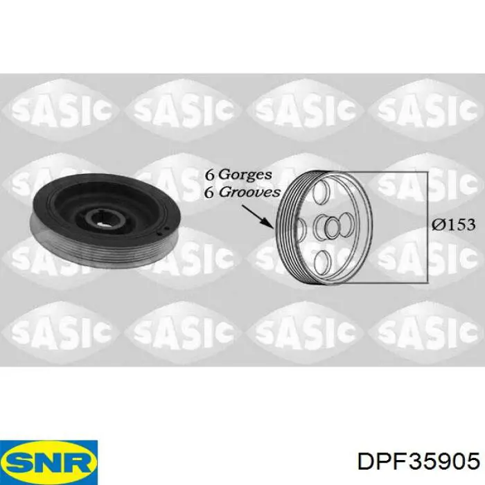 DPF35905 SNR polea de cigüeñal