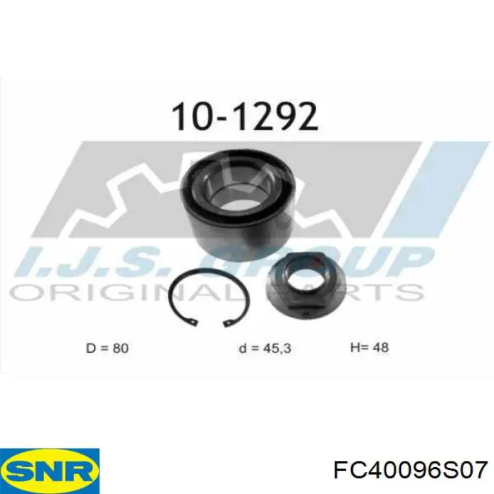 FC40096S07 SNR Rodamiento de rueda trasera