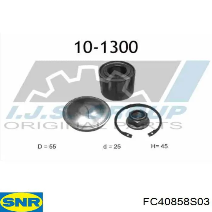 FC40858S03 SNR Rodamiento de rueda trasera