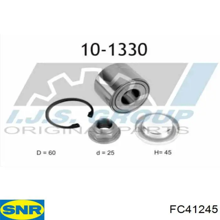 FC41245 SNR Rodamiento de rueda trasera