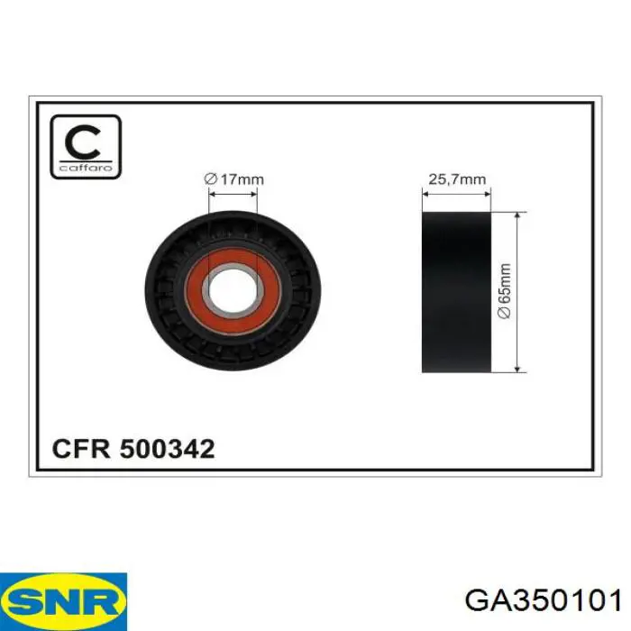 GA350.101 SNR tensor de correa, correa poli v