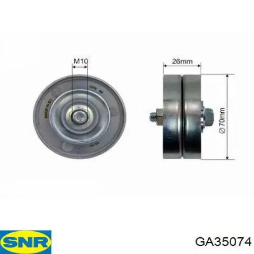 Comprar GA35074 SNR Polea tensora, correa poli V