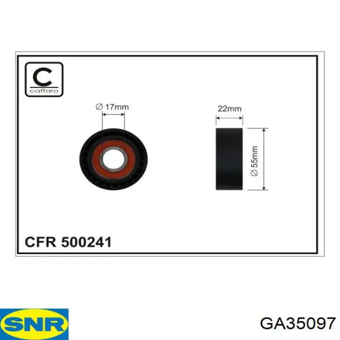 GA350.97 SNR tensor de correa, correa poli v