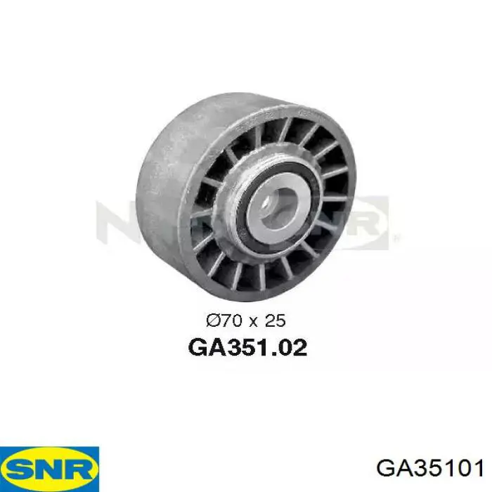 Polea inversión / guía, correa poli V GA35101 SNR
