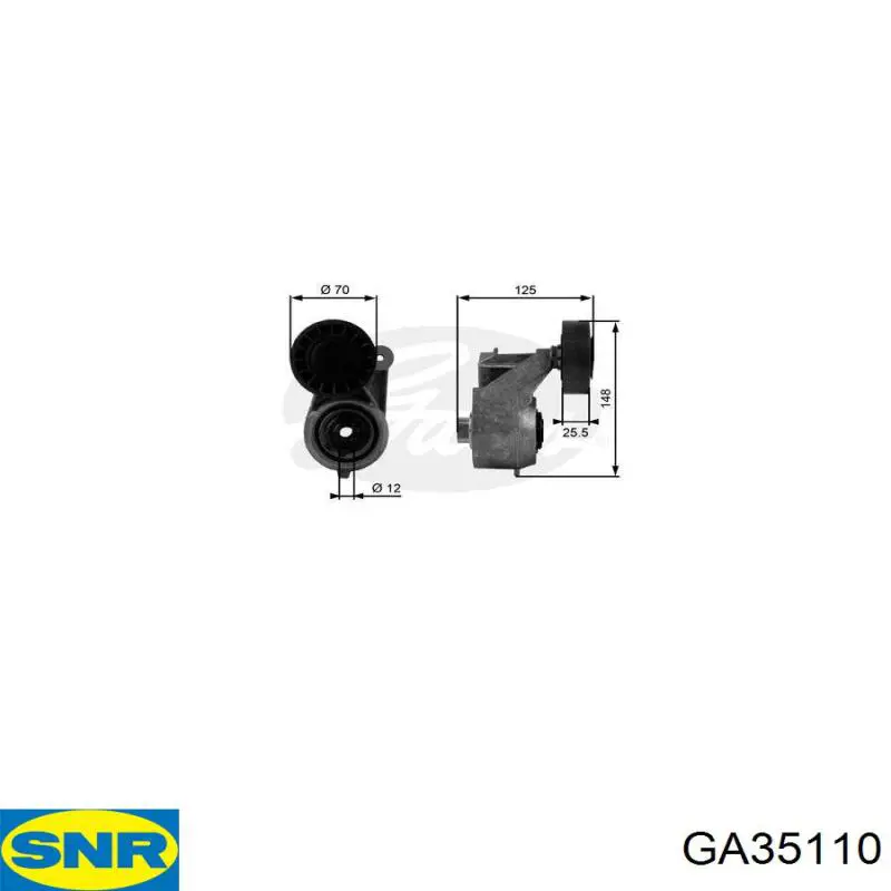 Comprar A1032000670 Mercedes Tensor de correa poli V 